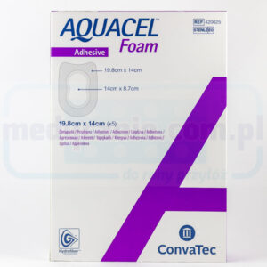 Aquacel Schaumstoff Kleber 19.8*14cm mehrschichtiger Schaumstoffverband 1Stk.